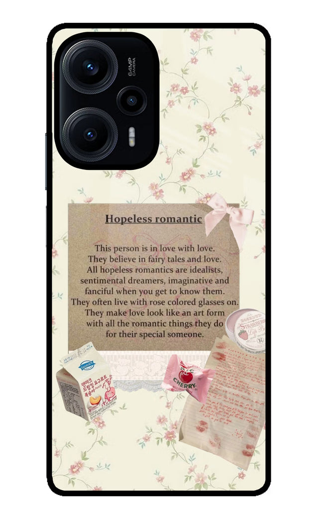 Hopeless Romantic Poco F5 5G Glass Case