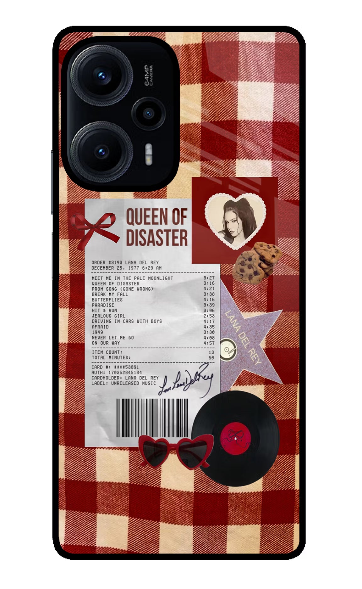 Queen of Disaster Poco F5 5G Glass Case Back Cover by Casekaro