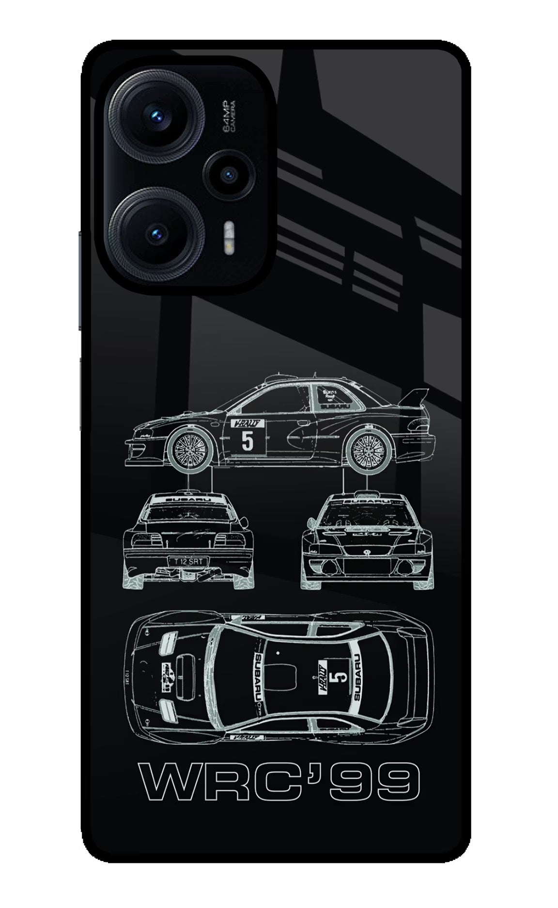 WRC'99 Poco F5 5G Glass Case Back Cover by Casekaro