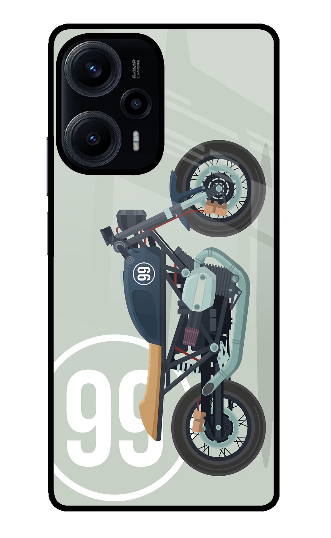Classic Cafe Racer 99 Poco F5 5G Glass Case