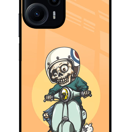 Undead Biker Poco F5 5G Glass Case