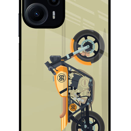 Vertical Speedster Poco F5 5G Glass Case
