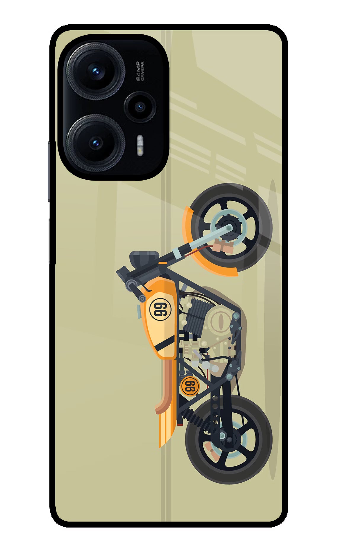 Vertical Speedster Poco F5 5G Glass Case