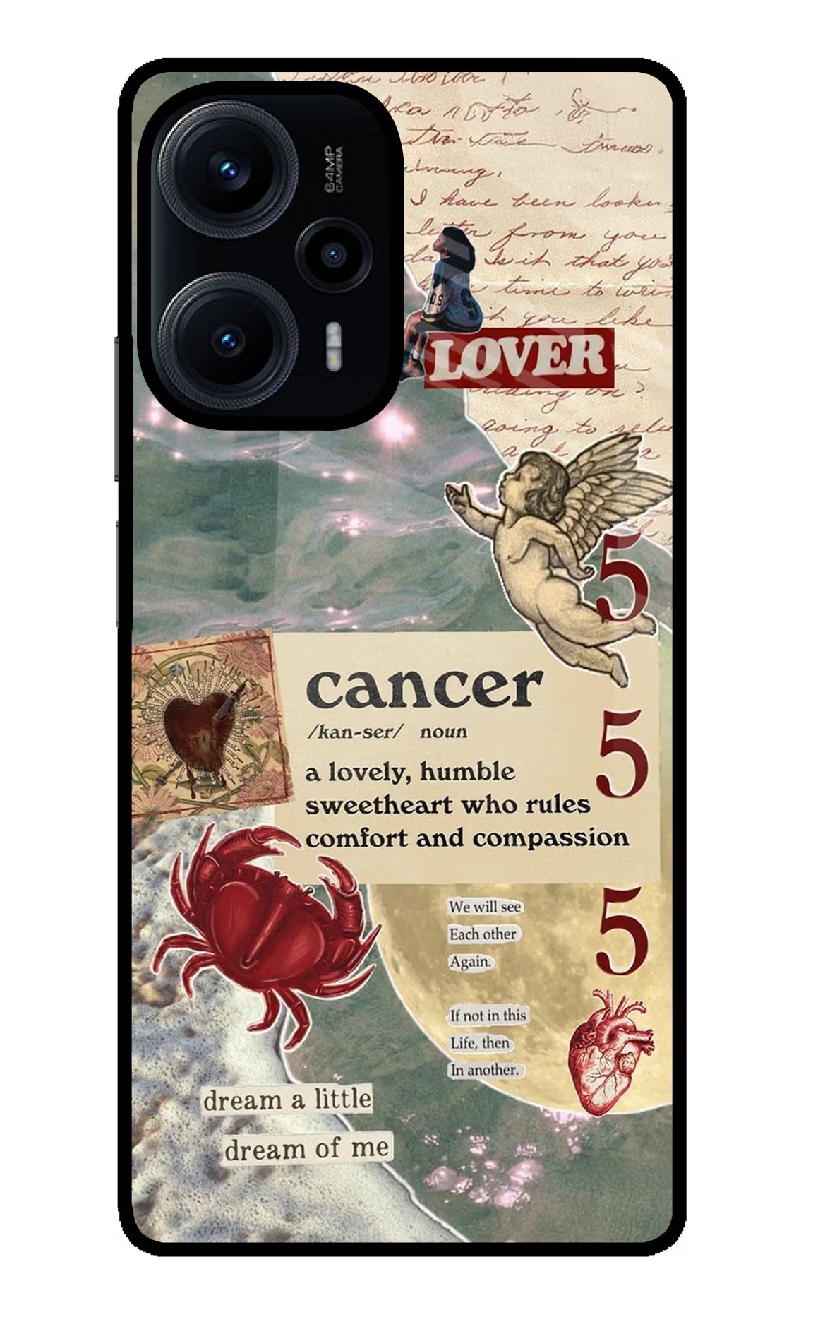 Cancer Zodiac Poco F5 5G Glass Case