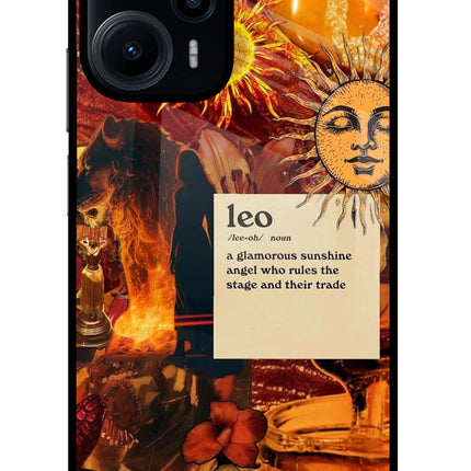 Leo Zodiac Poco F5 5G Glass Case