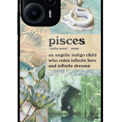 Pisces Zodiac Poco F5 5G Glass Case