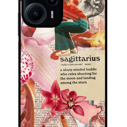 Sagittarius Zodiac Poco F5 5G Glass Case