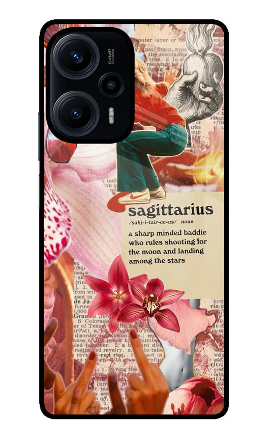 Sagittarius Zodiac Poco F5 5G Glass Case