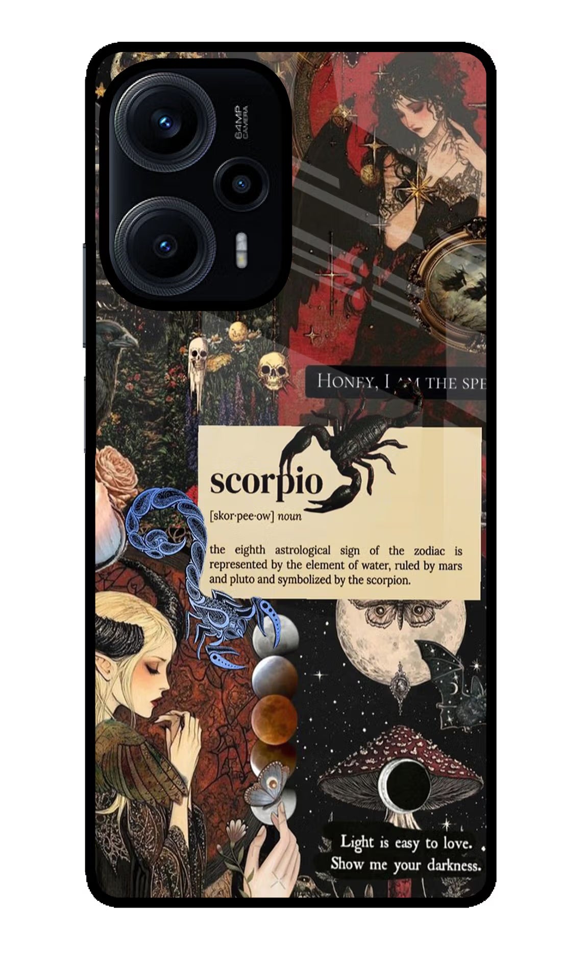 Scorpio Zodiac Poco F5 5G Glass Case Back Cover by Casekaro
