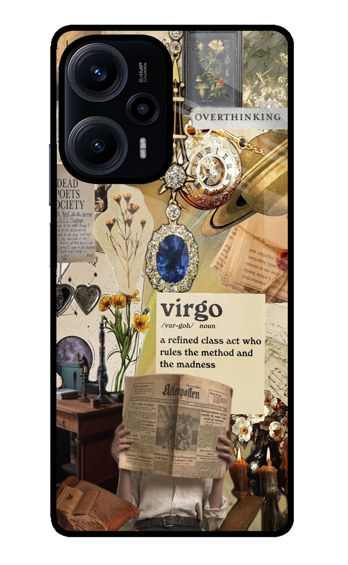 Virgo Zodiac Poco F5 5G Glass Case Back Cover by Casekaro