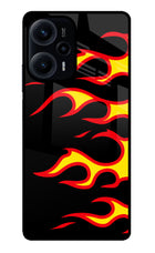 Side Sweep Flames Poco F5 5G Glass Case