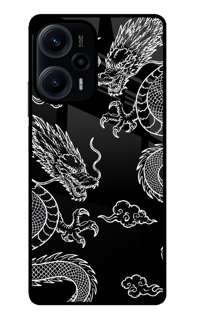 Twin Dragons Poco F5 5G Glass Case
