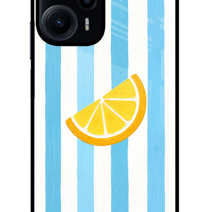 Summer Lemon Poco F5 5G Glass Case