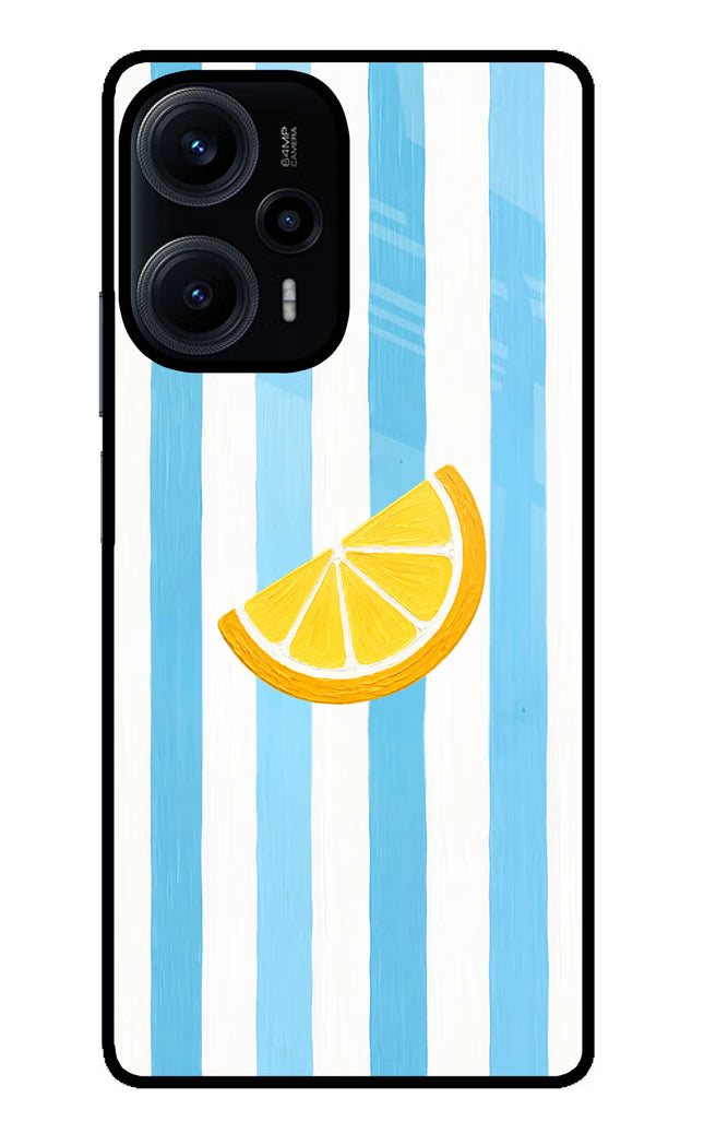 Summer Lemon Poco F5 5G Glass Case