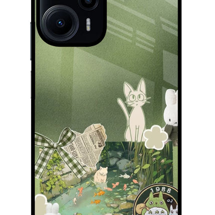 Aesthetic anime Poco F5 5G Glass Case
