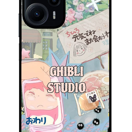 Studio Ghibli Poco F5 5G Glass Case