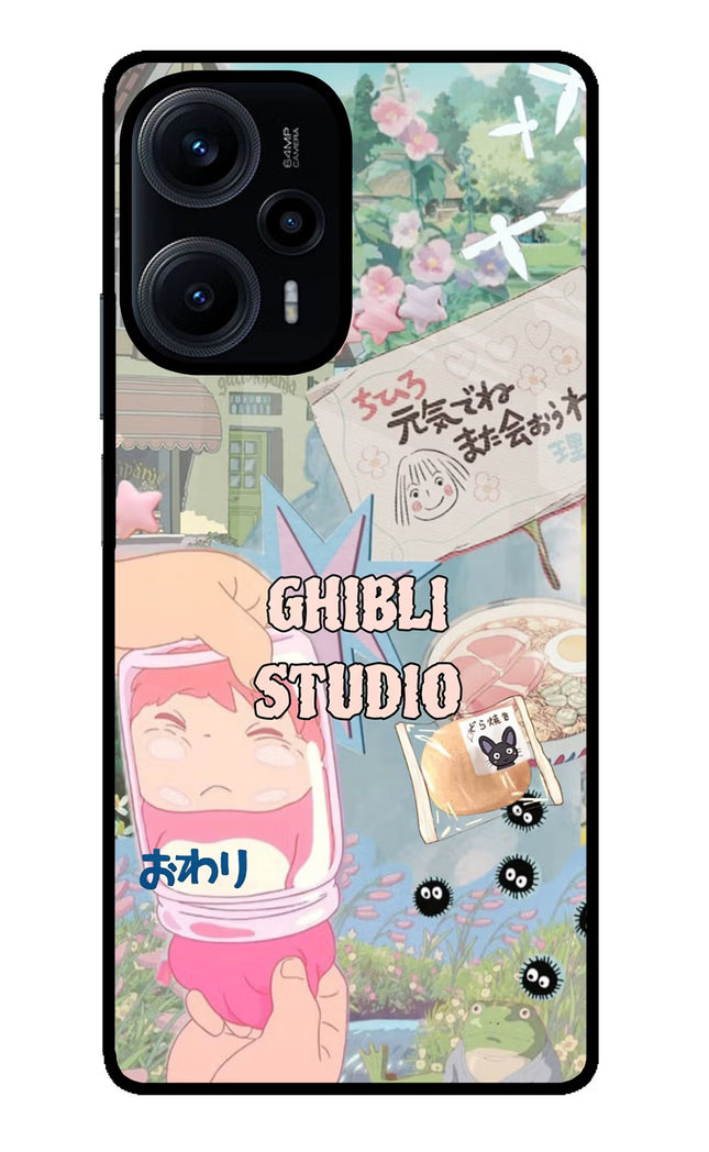Studio Ghibli Poco F5 5G Glass Case