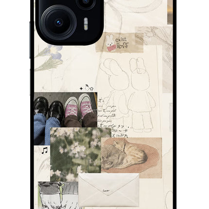Soft Aesthetic Poco F5 5G Glass Case