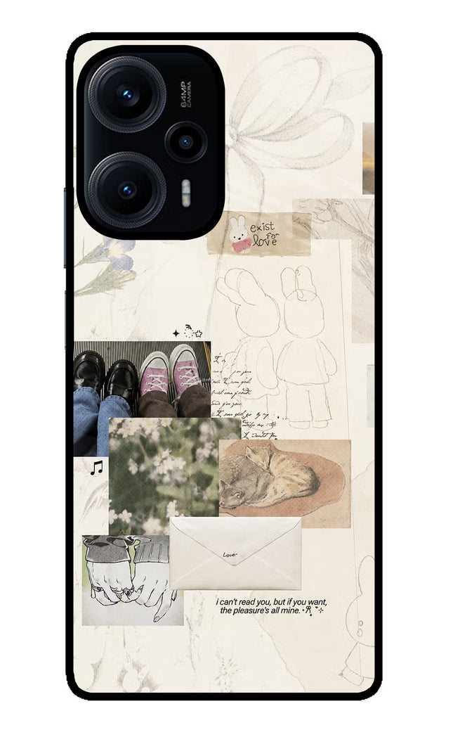 Soft Aesthetic Poco F5 5G Glass Case