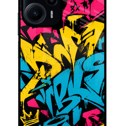 Graffiti Vibe Poco F5 5G Glass Case