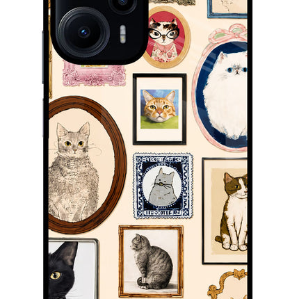 Mirror Cats Poco F5 5G Glass Case