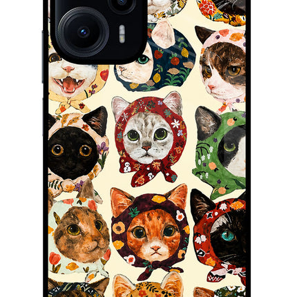 Cool Cat Poco F5 5G Glass Case