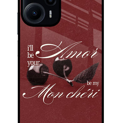 Velvet Cherry Poco F5 5G Glass Case