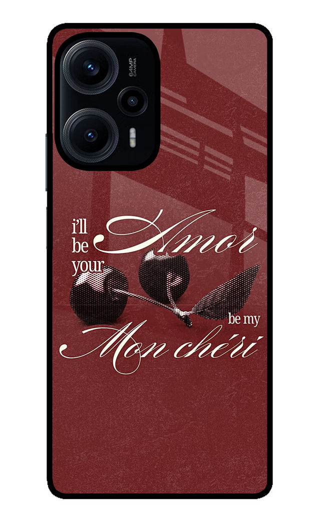 Velvet Cherry Poco F5 5G Glass Case