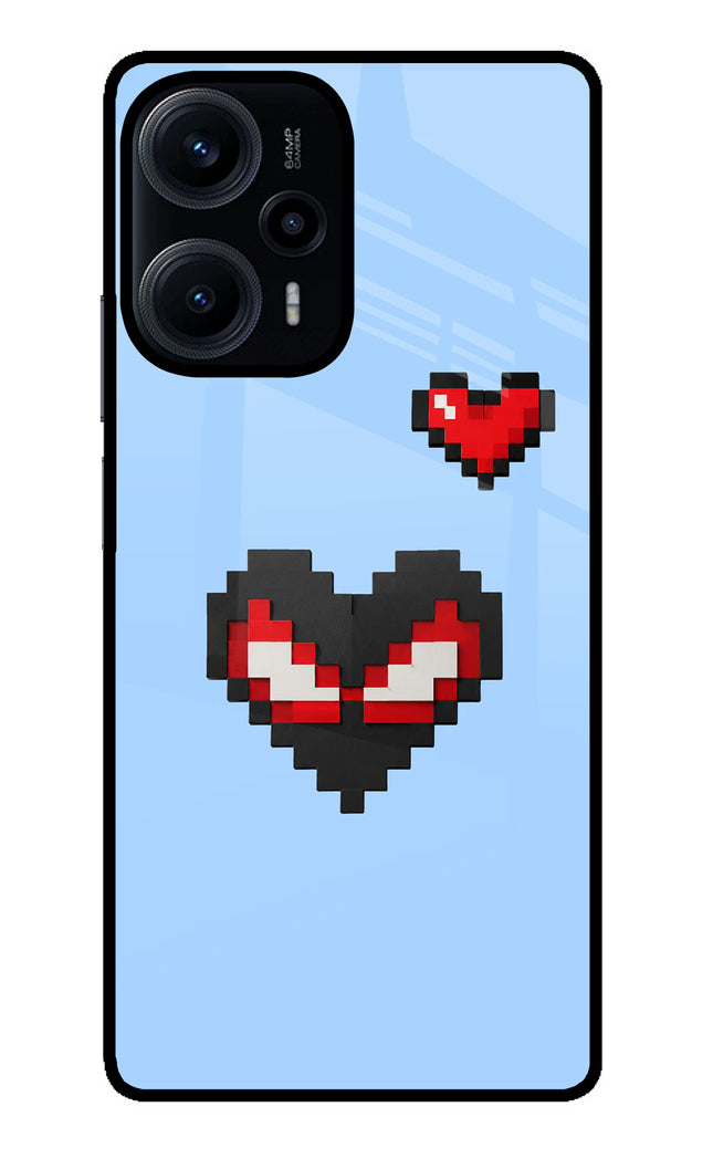 Peter Heart Poco F5 5G Glass Case