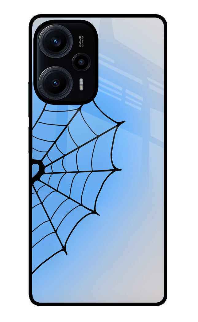 Blue Web Poco F5 5G Glass Case
