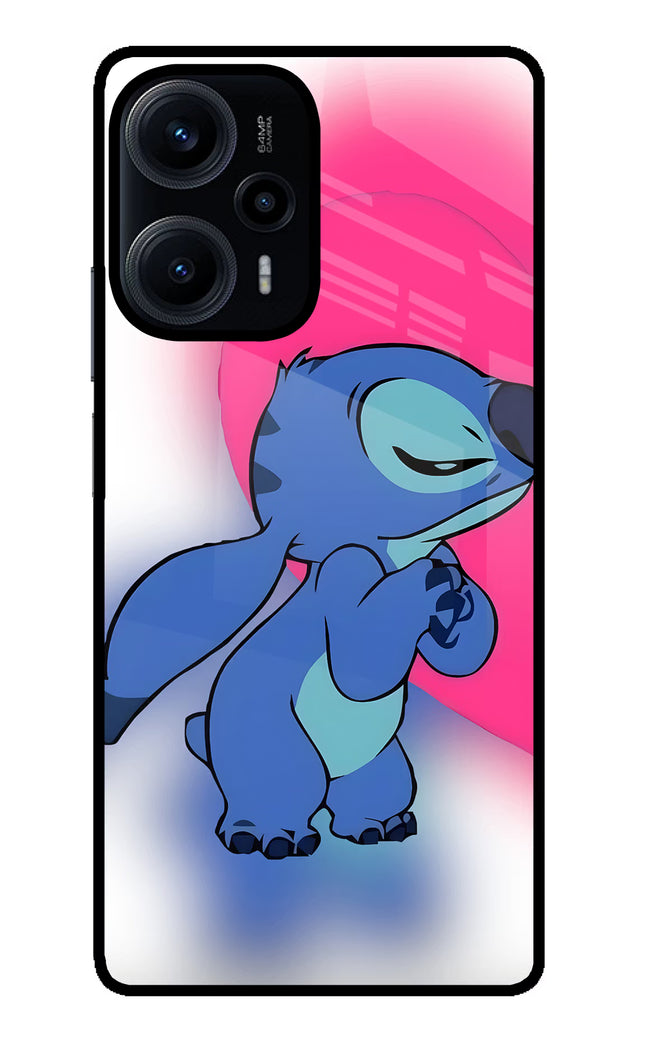 Stitch Hug Poco F5 5G Glass Case