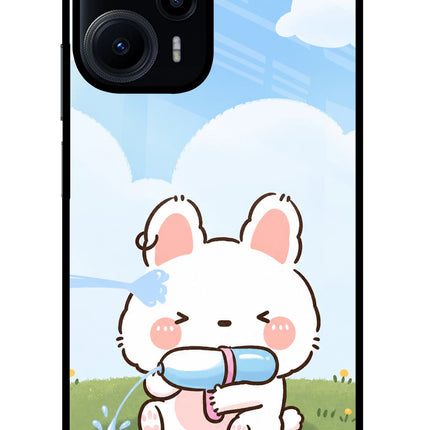 Bunny Treat Poco F5 5G Glass Case