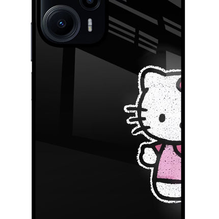 Kitty Charm Poco F5 5G Glass Case