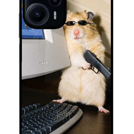 Hacker Hamster Poco F5 5G Glass Case