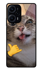 Silly Cat Call Poco F5 5G Glass Case