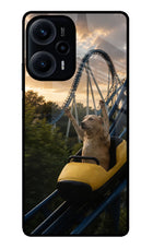 Rollercoaster Dog Poco F5 5G Glass Case