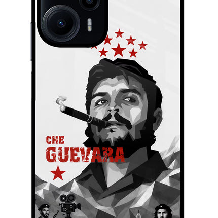 Che Guevara Iconic Poco F5 5G Glass Case Back Cover by Casekaro
