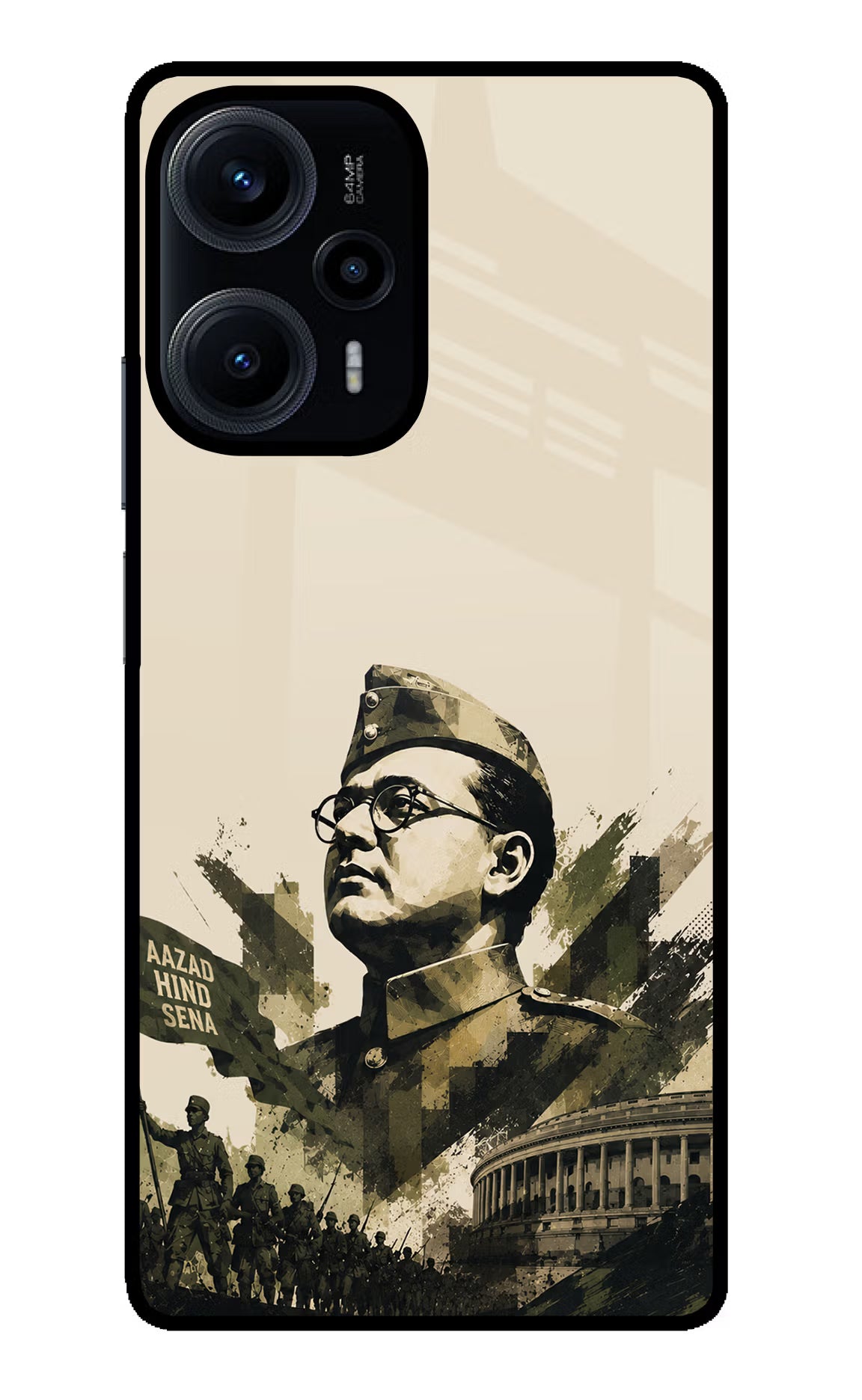 Netaji Rising Poco F5 5G Glass Case