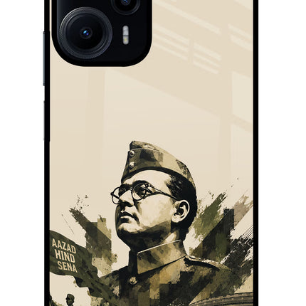 Netaji Rising Poco F5 5G Glass Case Back Cover by Casekaro