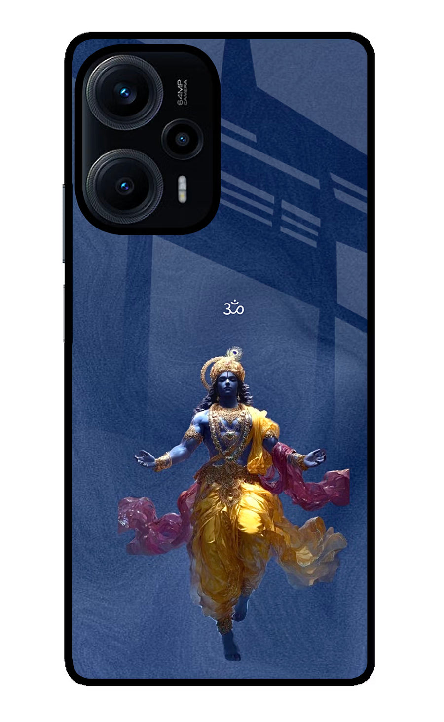 Cosmic Krishna Poco F5 5G Back Cover, Glass case