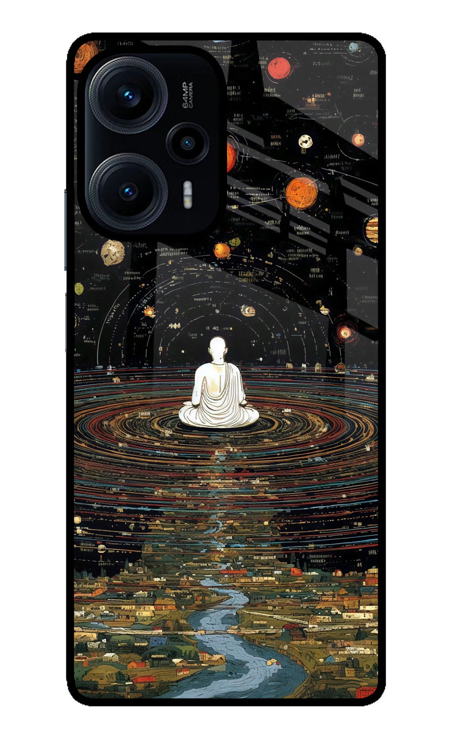Space Monk Poco F5 5G Back Cover, Glass case