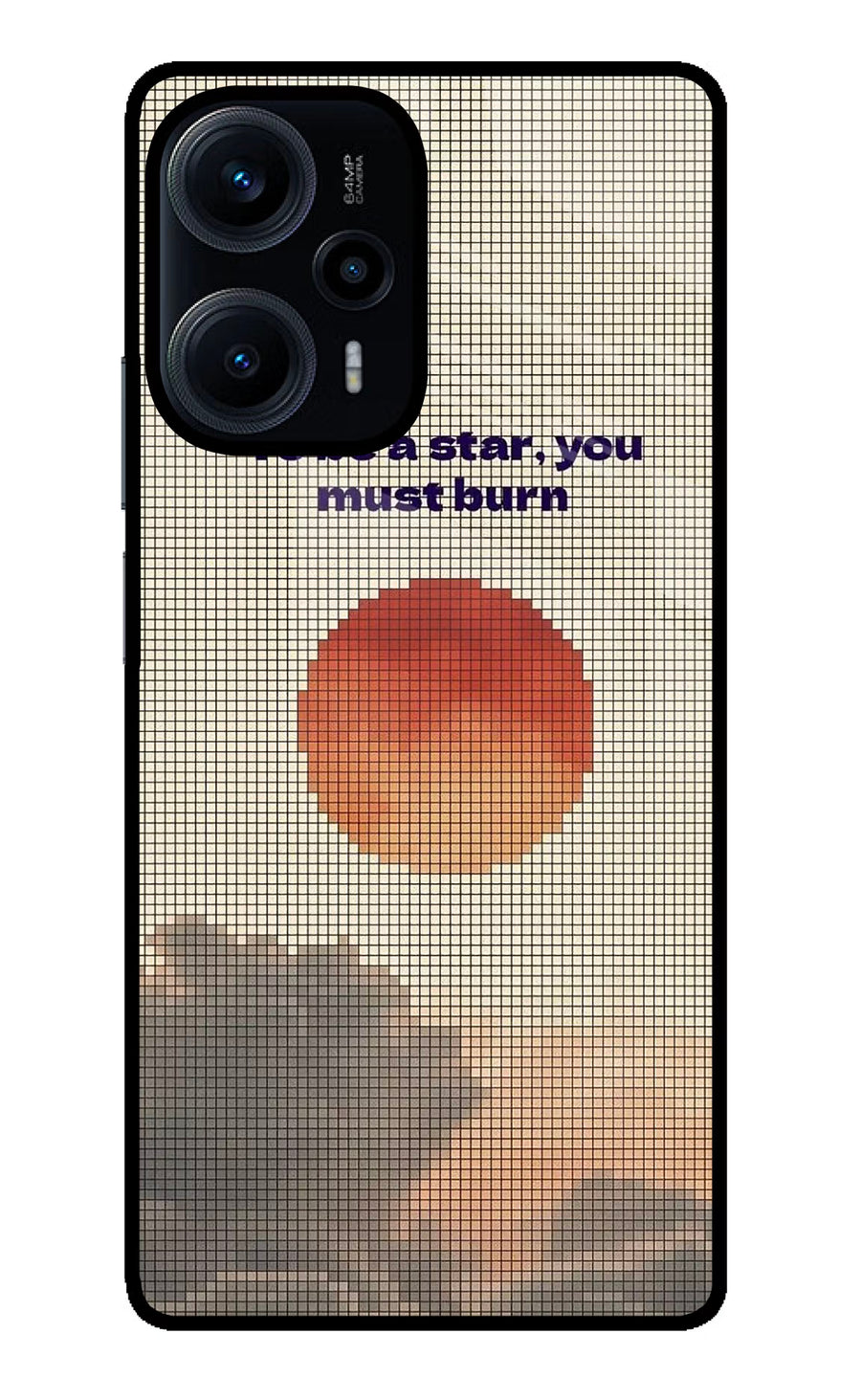Pixel Sun Poco F5 5G Back Cover, Glass case