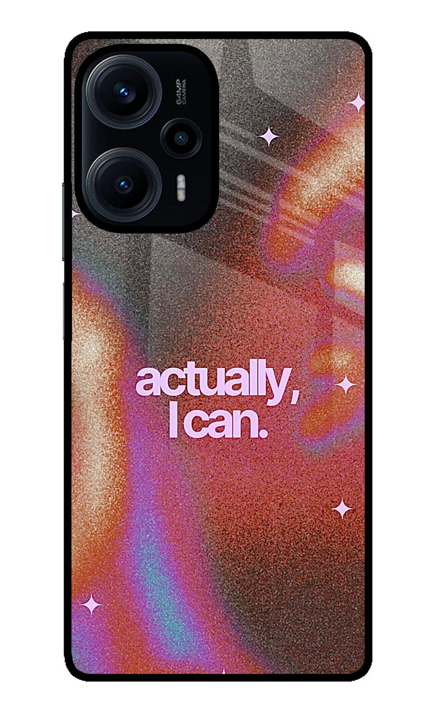 Pink Aura Poco F5 5G Back Cover, Glass case