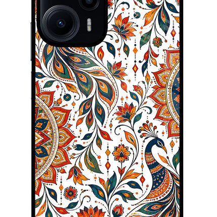 White Mayura Poco F5 5G Glass Case
