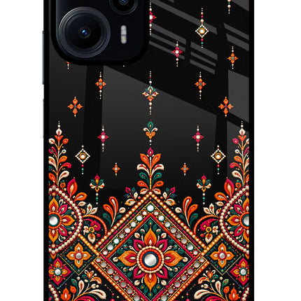 Noir Mehfil Poco F5 5G Glass Case