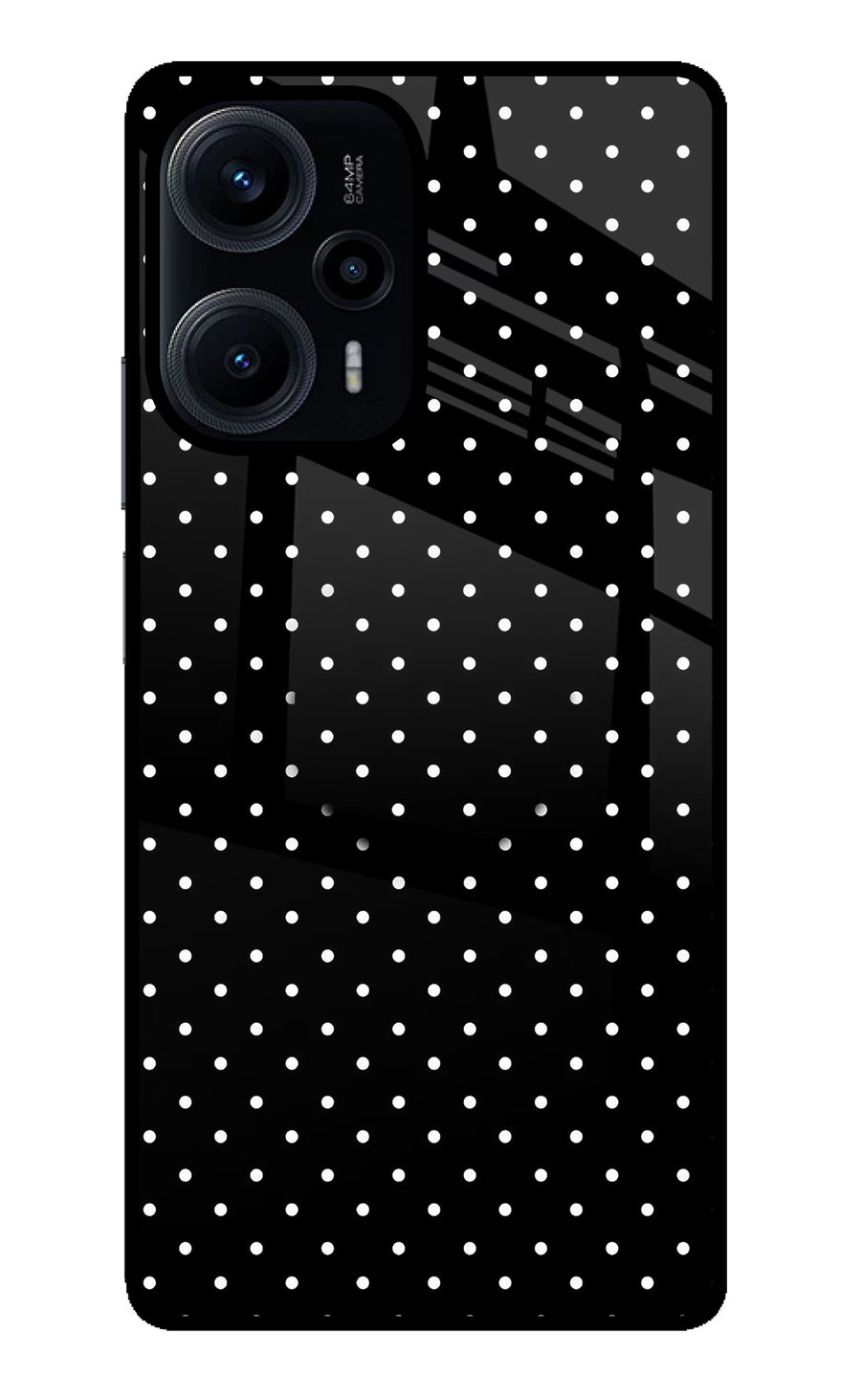 White Dots Poco F5 5G Pop Case, Glass case