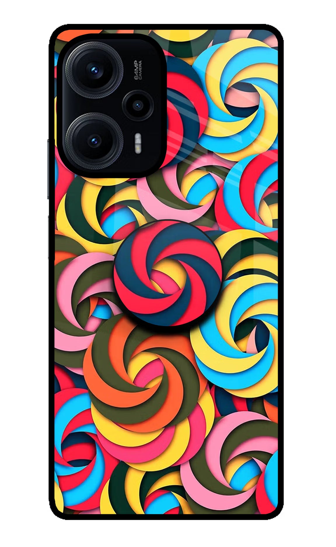 Spiral Pattern Poco F5 5G Pop Case by Casekaro