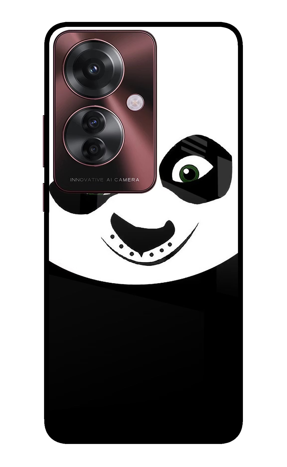 Panda Oppo F25 Pro 5G Glass Case Back Cover by Casekaro