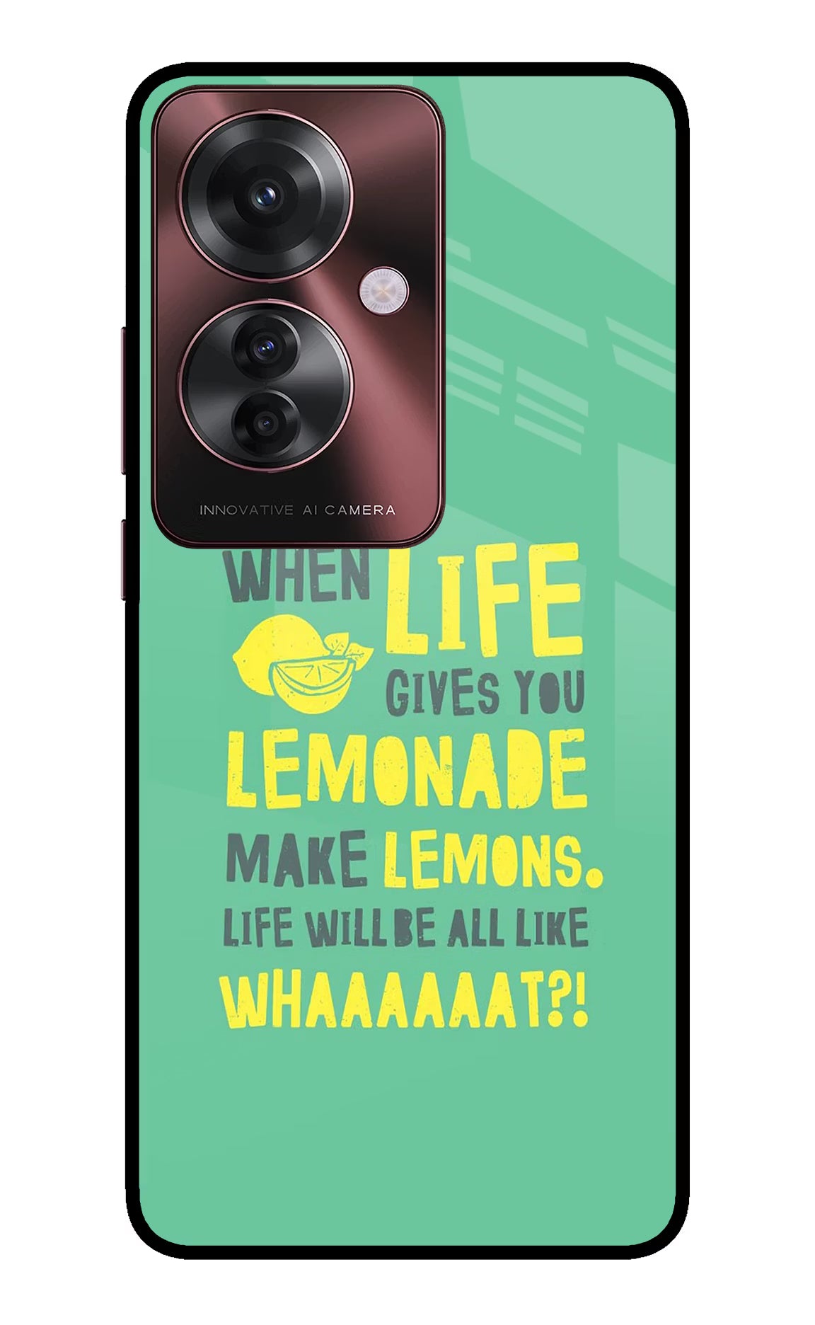 Quote Oppo F25 Pro 5G Glass Case Back Cover by Casekaro