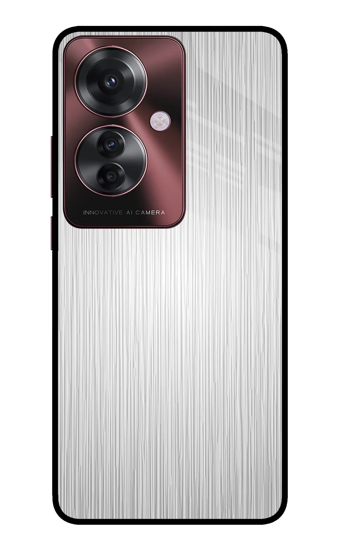 Wooden Grey Texture Oppo F25 Pro 5G Glass Case Back Cover by Casekaro